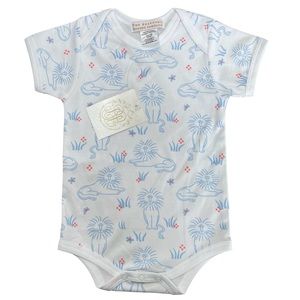 NWT The Beaufort Bonnet Company TBBC Walt Onesie Just Lion Around White 12-18M